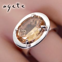 アガット シルバー 天然石 リング イエローストーン SV agete /26-2252