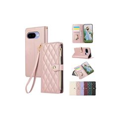 Rosbtib 用の Google Pixel 9a ケース 手帳型 グーグルピクセル9a ケース 手帳型 財布型 カバー ピクセル9aケース おしゃれ ファスナー型 小銭入れ Pixel9a 手帳型ケース カード収納 携帯カバー Googleピクセル9a 0