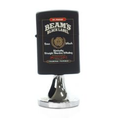 ビームスブラックラベル BEAMS BLACK LABEL ケンタッキー ストレイトバーボンウィスキーモチーフ スタンド付き オイルライター 喫煙グッズ 喫煙具 タバコ 火花確認済み 黒 ブラック /BB ■GY18