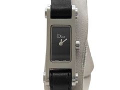 Dior ディオール 腕時計 ディオール66 D104-100 ブラック シルバー系 ステンレススチール レザー レディース クォーツ
