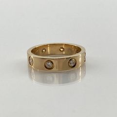 CARTIER（カルティエ） ラブ スモール フルダイヤ ダイヤモンド / 750 リング・指輪 4.1g ゴールド