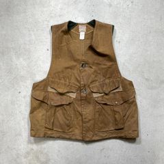 90年代 USA製 FILSON フィルソン STYLE31 ハーフムーン ハンティングベスト メンズL 古着 90s VINTAGE ヴィンテージ アメカジ キャメルブラウン【ベスト】/ブラウン
