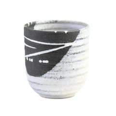 陶里 信楽焼 湯呑み 潮騒 ブラック 湯呑み W414-05