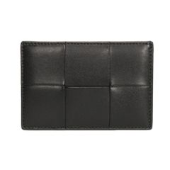 BOTTEGAVENETA ボッテガヴェネタ カセット クレジット カードホルダー 現行 パラキート バイカラー グリーン パスケース 名刺入れ RFID ICチップ 美品 マキシ イントレチャート ブラック カードケース 748052 VBWD 41120