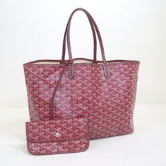 GOYARD ゴヤール サンルイPM トートバッグ ポーチ付き ボルドー PVC