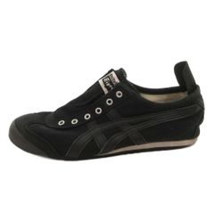 オニツカタイガー Onitsuka Tiger MEXICO 66 SLIP-ON スニーカー シューズ スリッポン 24 黒 ブラック 1183A360 /FF ■GY53