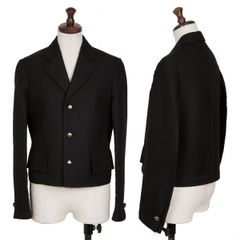 トリコ 꼼데가르송 tricot COMME des GARCONSウールポリメタルボタンショートジャケット 黒M