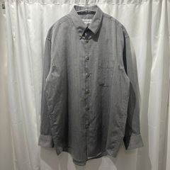 Yves Saint Laurent イヴサンローラン Vintage Stripe Shirt 長袖シャツ グレー size:M 中目黒B10
