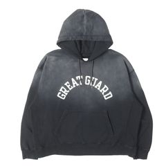 상태좋음 greatLAnd グレートランド パーカー ブラック 黒 L サンフェード加工 リバースウィーブ スウェットパーカー ORIGINAL GREAT GUARD RW HOODIE SUN FADE トップス フーディー メンズ 중고