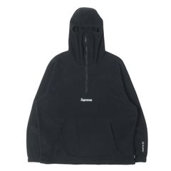 Supreme 슈프림 パーカー ブラック 黒 L 23AW ポーラテックフリース フェイスマスク ハーフジップパーカー Polartec Facemask Half Zip Hooded トップス フーディー 남성 중고