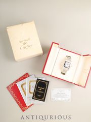 カルティエ サントス カレ LM 2960 自動巻き Cal.- SS SS ホワイト文字盤（SWISS MADE表記） 箱 冊子 国際永久保証書（1979年 / 個人名記載） カルティエブティックにてコンプリートサービス済み