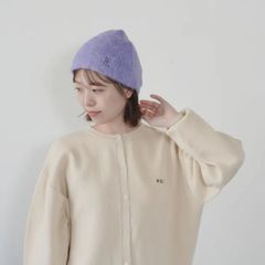 ACOC (アコック) | Brushed Blend Beanie (light purple) | 帽子 ニットビーニー ニットキャップ ニット 韓国 ソウル レディース 無地 パープル ラベンダーパープル 紫 シンプル カジュアル ナチュラル ベーシック