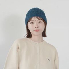 ACOC (アコック) | Brushed Blend Beanie () | 帽子 ニットビーニー ニットキャップ ニット 韓国 ソウル レディース 無地 グリーン 緑 シンプル カジュアル ナチュラル ベーシック ロゴ刺繍 秋冬 防寒 起毛 アクセサリー