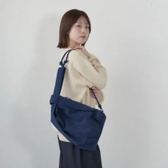 ACOC (アコック) | Way One Shoulder Bag (navy/burgundy) | バッグ 鞄 かばん ショルダーバッグ ハンドバッグ 2WAY 韓国 ソウル レディース メンズ ユニセックス シンプル 無地 ネイビー バーガンディー シ