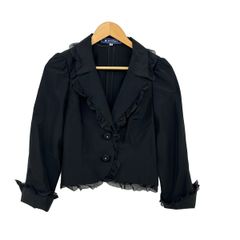 M'S GRACY エムズグレイシー ジャケット サイズ38 M レディース 黒 フリル