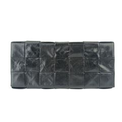BOTTEGA VENETA ボッテガヴェネタ ウエストバッグ マキシイントレチャート ザ・ストレッチ カセット ベルトバッグ 629067 ブラック カーフ ユニセックス シルバー金具 美品
