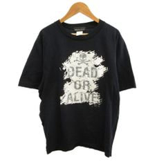 マスターマインド mastermind JAPAN Tシャツ カットソー DEAD OR ALIVE スカル プリント 半袖 L 黒 ブラック トップス /YU ■GY62