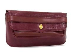 Cartier カルティエ クラッチバッグ マストライン ボルドー系 レザー レディース ゴールド金具 美品