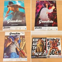 원피스 告知ポスター 販促ポスター 4枚セット 묶음 판매 Grandista RORONOA SHANKS TRAFALGAR KING OF ZORO ゾロ シャンクス 비매품