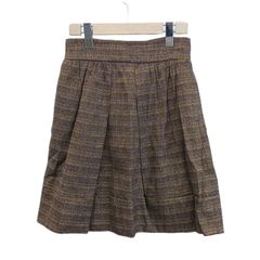 マカフィー MACPHEE トゥモローランド フレアスカート ひざ丈 34 ブラウン ミックスカラー NP ■ECA010