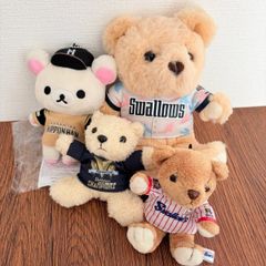 プロ野球 ぬいぐるみ 4点 まとめ Swallows スワローズ Buffaloes バファローズ CHAMPIONS 코리락쿠마 日本ハム ヤクルト ベア 応援グッズ