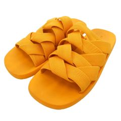 BOTTEGAVENETA ボッテガヴェネタ intrecciato PLAT MULE イントレチャート フラット サンダル オレンジ系 42【中古】