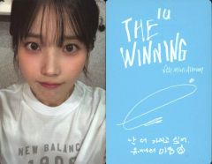 【中古】コレクションカード(女性) IU/裏面印刷サイン・メッセージ入り/CD「The Winning」(U WIN ver.)封入フォトカード