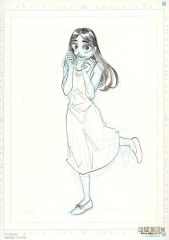 중고 原画イラストボード 板垣巴留展 購入特典線画リーフレット ポタポタ 真子