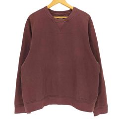 エルエルビーン L.L.Bean TRADITIONAL FIT ロゴ刺繍 前Vガゼット ブランク クルーネックスウェット トレーナー メンズ  XXL REG 