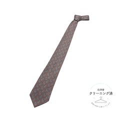 ｸﾘｰﾆﾝｸﾞ済 YVES SAINT LAURENT イヴサンローラン ペイズリー柄 ネクタイ ブラウン