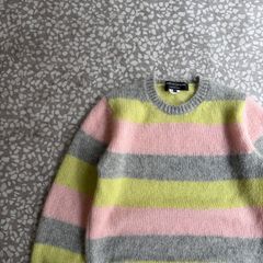 [ Archive アーカイブ Y2K ]CDG homme plus / AD2013 mohair knit size M コムデギャルソンオム　オムプリュス　モヘア　ボーダーニット　ゲッコー　蛍光　アーカイブ　モード　毛足長