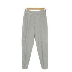 スピック&スパン Spick&Span パンツ 34 グレー 無地 テーパードパンツ アンクル丈 ハイウエスト MN44 ■ECC009