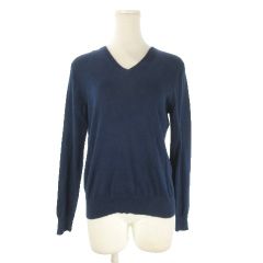 ビームスボーイ BEAMS BOY ニット セーター 紺 ネイビー Vネック 長袖 無地 CK28 ■ECA009