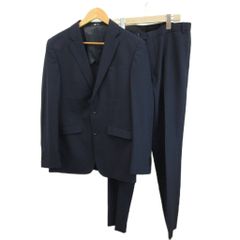 スーツセレクト SUIT SELECT SLIM TAPERED_2 セットアップ 2釦シングルスーツ テーラードジャケット スラックスパンツ A5 紺 ネイビー BLRP2350/SH