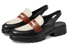 エコー レディース シューズ スリッポン・ローファー ECCO Modtray Sling Back Penny Loafer Night SkyLimestoneMink ミンク