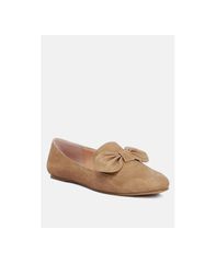 ロンドンラグ レディース シューズ スリッポン・ローファー London Rag Womens Waveney Bow Embellished Loafers Beigekhaki カーキ