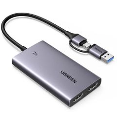 UGREEN 2K@30Hz HDMI キャプチャーボード 4K@30Hz パススルー・入力機能 USB 3.0 フルHD 1080P 60Hz 超低遅延、録画 、Switch、PS5、Xboxなど対応ma c7dd1016