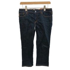 バーバリー ロンドン BURBERRY LONDON ノバチェックライニング ストレッチクロップドデニムパンツ 40 紺 ネイビー FQA73-121-30 /RY ■ECD008