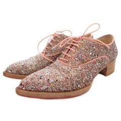 クリスチャンルブタン Christian louboutin レースアップシューズ グリッター 36 マルチカラー /FF ■GY62