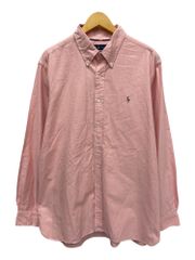 RALPH LAUREN ラルフローレン CLASSIC FIT 長袖ボタンダウンシャツ ポニー刺繡 古着 XL サーモンピンク系 メンズ 199