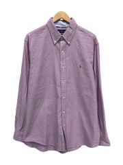 RALPH LAUREN ラルフローレン CLASSIC FIT 長袖ボタンダウンシャツ ポニー刺繡 古着 XL ピンク系 メンズ 199