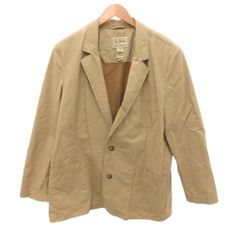 エルエルビーン L.L.BEAN テーラードジャケット シングル メッシュライニング 2B 46 ベージュ /JS ■ECG007