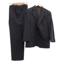 ブルックスブラザーズ BROOKS BROTHERS 美品 セットアップ スーツ テーラードジャケット スラックス パンツ シングル 背抜き ウール 開き見せ 37sht 31w 紺 ネイビー 19-01-8411 /MG ■ECG009
