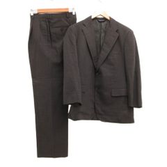 ブルックスブラザーズ BROOKS BROTHERS 美品 セットアップ スーツ テーラードジャケット スラックス パンツ 背抜き ウール 開き見せ 総柄 2タック 37sht 31w ダークグレー /MG ■ECG009