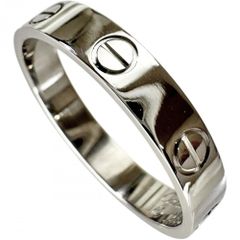 15.5号 【CARTIER/カルティエ】ミニラブ リング・指輪 K18WGホワイトゴールド 18金 3.8g 56 レディース 【中古】【真子質店】【BL】