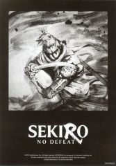 중고 종이 제품 늑대 기시다 타카히로 신작 비주얼 보드 "SEKIRO: NO DEFEAT" 2주차 입장자 특템