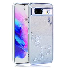 JOOBOY スマホケース 対応 Google Pixel 6a ケース Pixel6a カバー メッキ加工 花柄 ソフトケース TPU 薄型 おしゃれ かわいい 衝撃吸収 ブランド グーグルPixel 6a 携帯カバー (Google Pixel 6a, 0