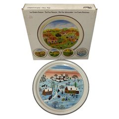 상태좋음 villeroy&Boch ビレロイ＆ボッホ ナイーフ クリスマス サラダプレート 21cm/FB4961☆