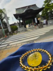 【日本三大稲荷・豊川稲荷 参拝｜木箱入り】シトリン 原石＆ブレスレット セット｜商売繁盛の宝石言葉 事業主のお守り ギフト