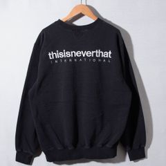ディスイズネバーザット thisisneverthat スウェット L ブラック シルバー T-ロゴ ロゴ刺繍 T-LOGO パイル ストリート オーバーサイズ 古着 B4001